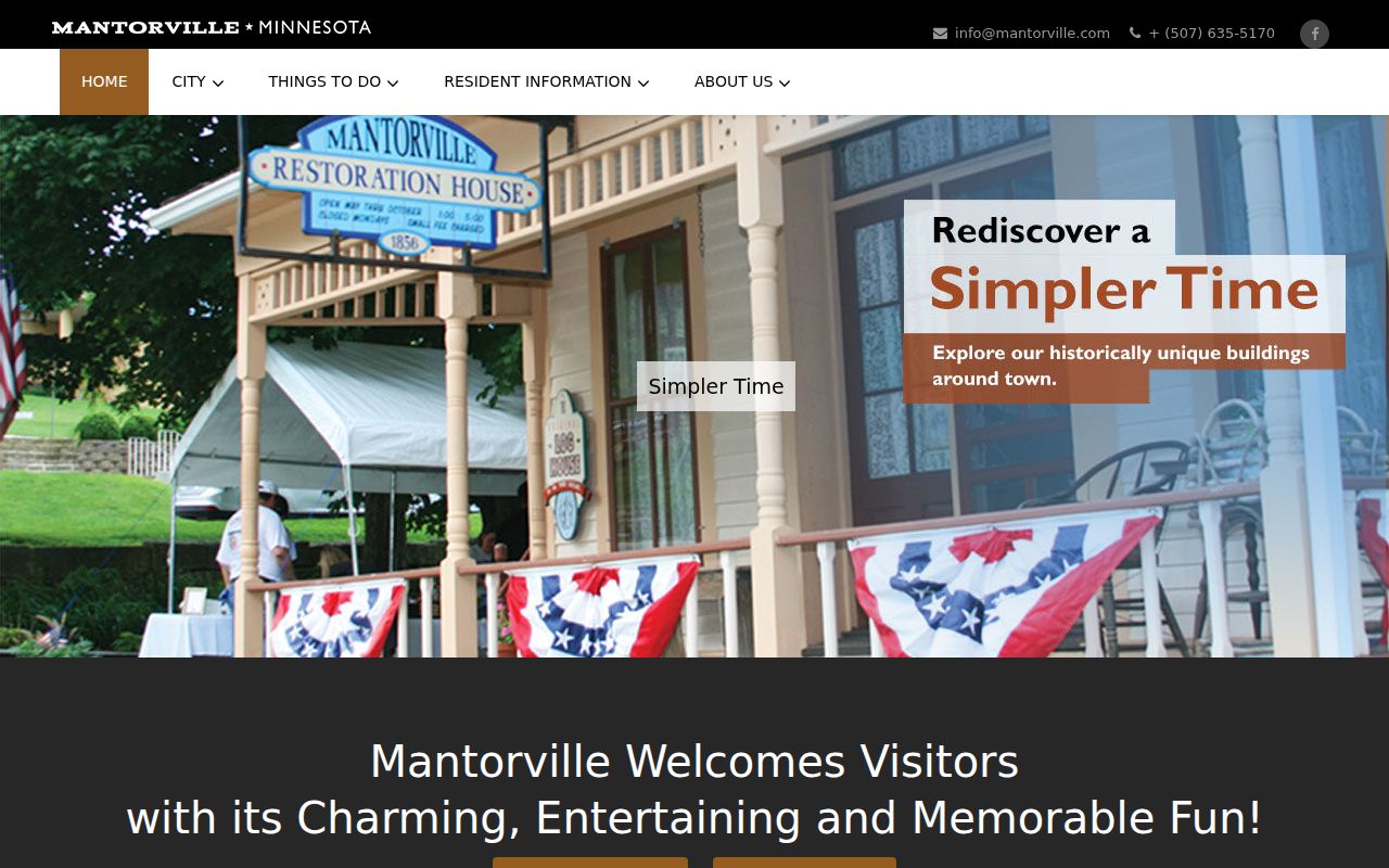 Mantorville warrant records source showing the official city page for Dodge County
